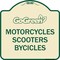 Signmission Go Green Go Green Motorcycles Scooters Bicycles Heavy-Gauge Aluminum Sign, 18" x 18", TG-1818-23934 A-DES-TG-1818-23934 - alternate 1